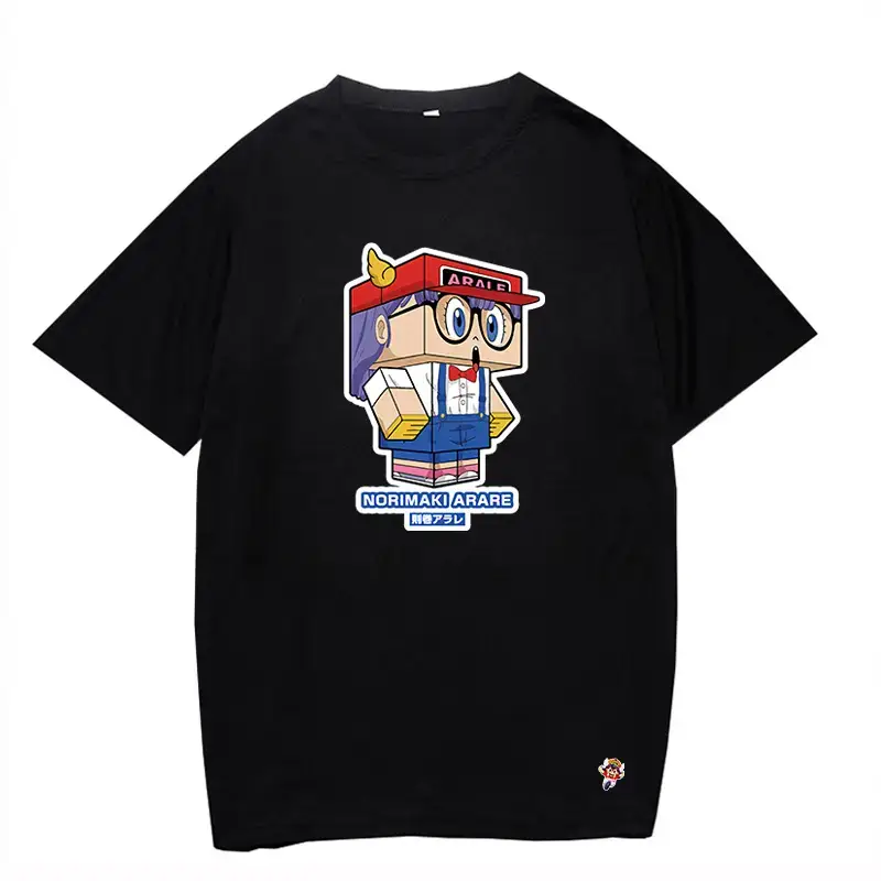 Alalalei Anime Motorcycle T-Shirt Black Round Neck