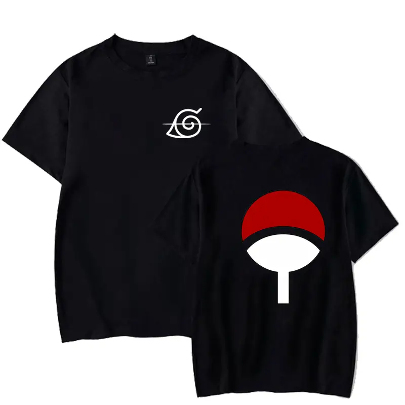 Naruto Logo Men's Black T-Shirt Large - Image 4