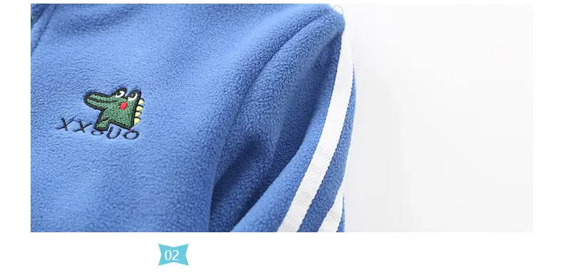 Orange Korean Style Fleece Jacket for Kids — feature 6