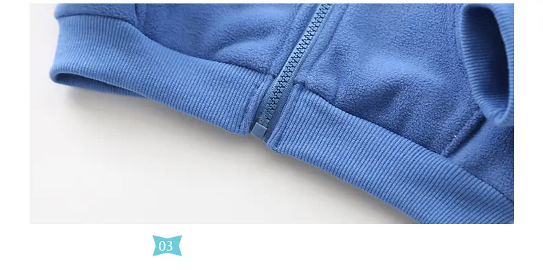 Orange Korean Style Fleece Jacket for Kids — feature 7