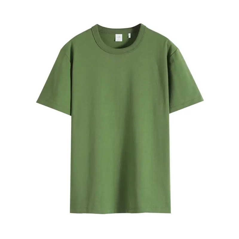 Men's Black Cotton T-Shirt Short Sleeve Crew Neck - Image 3
