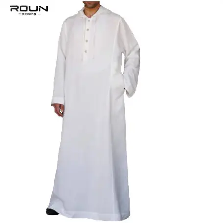 2025 Long Men's Hooded Muslim Robe Brown - Image 2