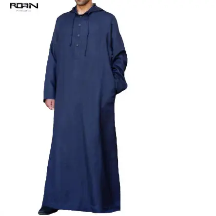 2025 Long Men's Hooded Muslim Robe Brown - Image 5