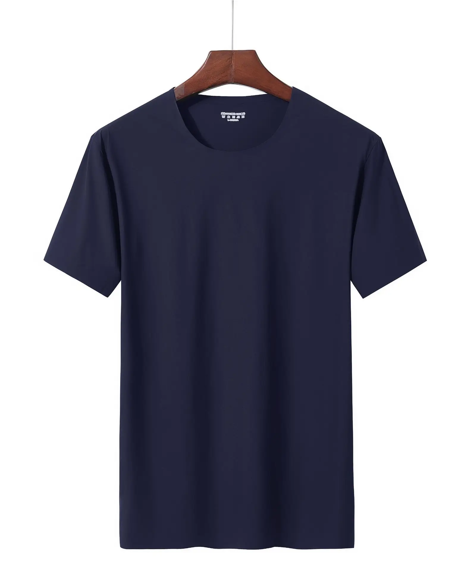 Men Black Ice Silk T-Shirt Short Sleeve Running Quick Dry