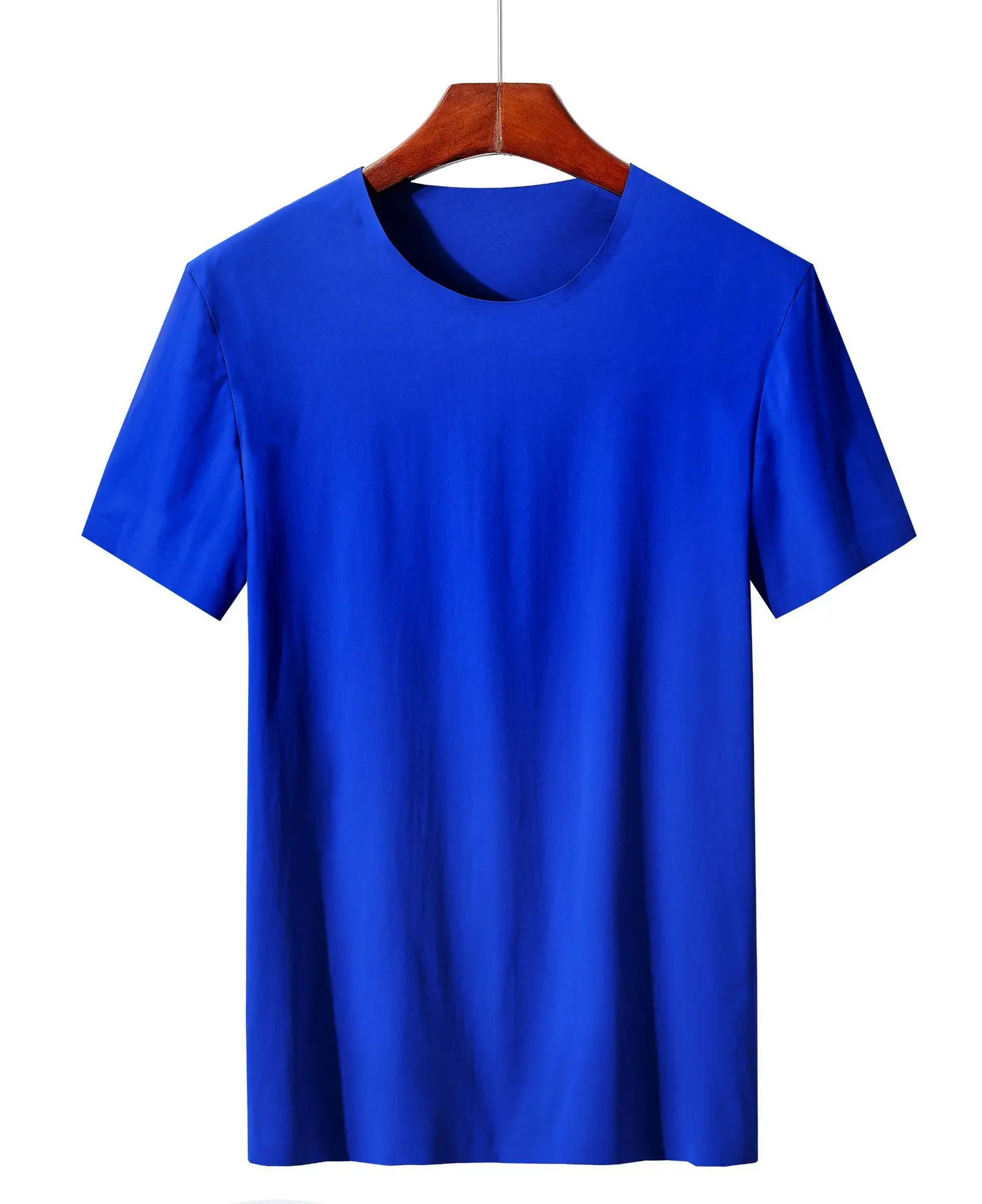 Men Black Ice Silk T-Shirt Short Sleeve Running Quick Dry