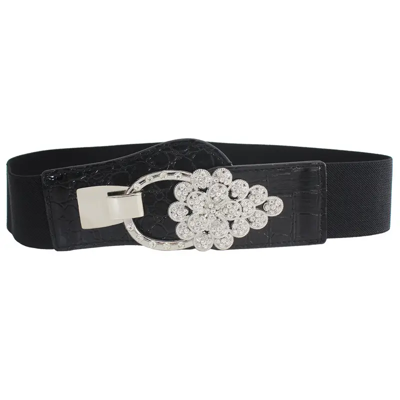 Black Crown & Heart Buckle Belt for Women 5cm Wide - Image 12