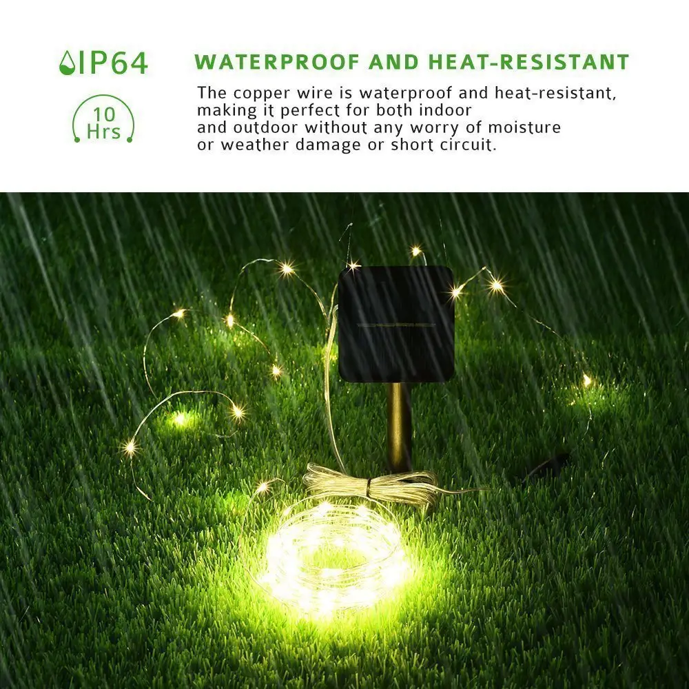 Solar LED Light 120 LEDs Outdoor Waterproof 12m - Image 3