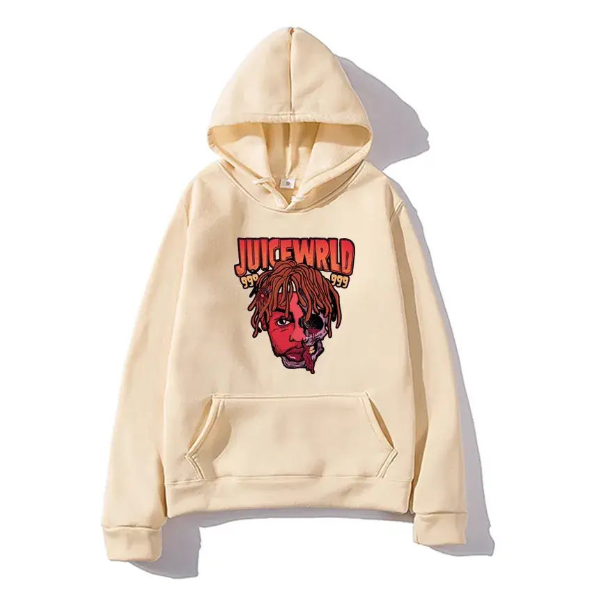 Men's Fleece Hoodie "Juice World" Print Beige - Image 27