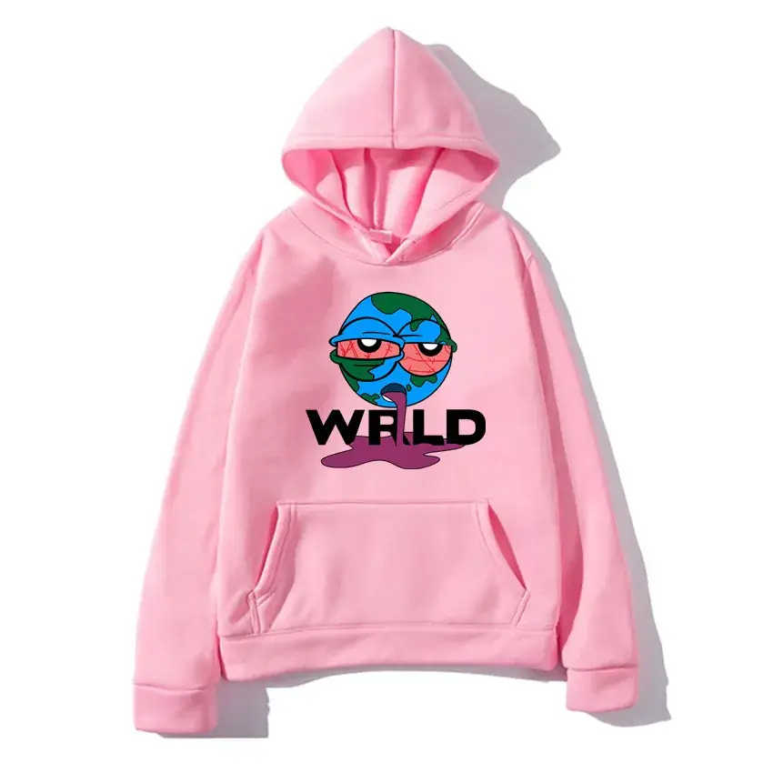 Men's Fleece Hoodie "Juice World" Print Beige - Image 11