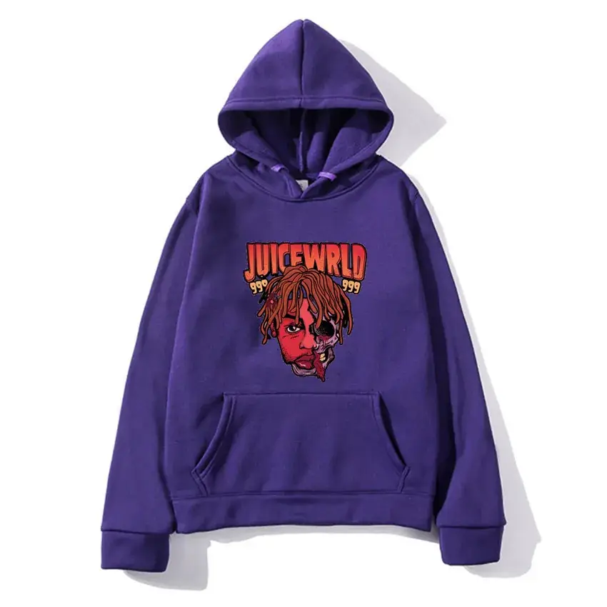 Men's Fleece Hoodie "Juice World" Print Beige - Image 17