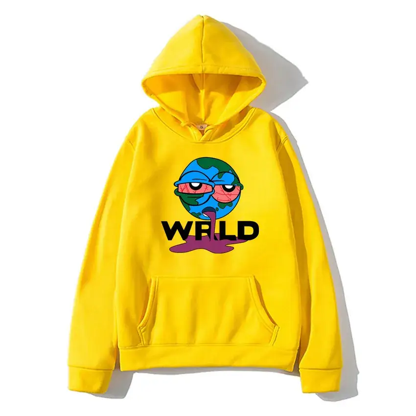 Men's Fleece Hoodie "Juice World" Print Beige - Image 3