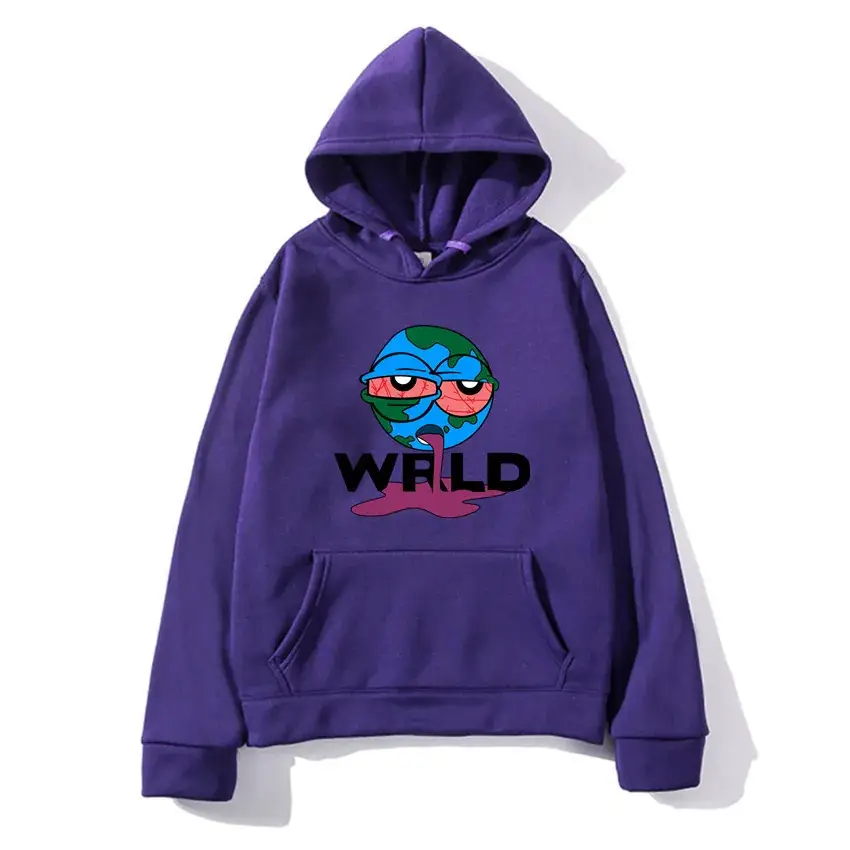 Men's Fleece Hoodie "Juice World" Print Beige - Image 5