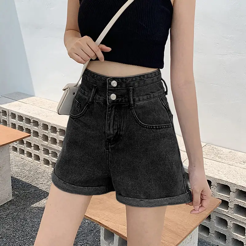Women Denim Shorts Ultra High Waist 2020 Summer - Image 4