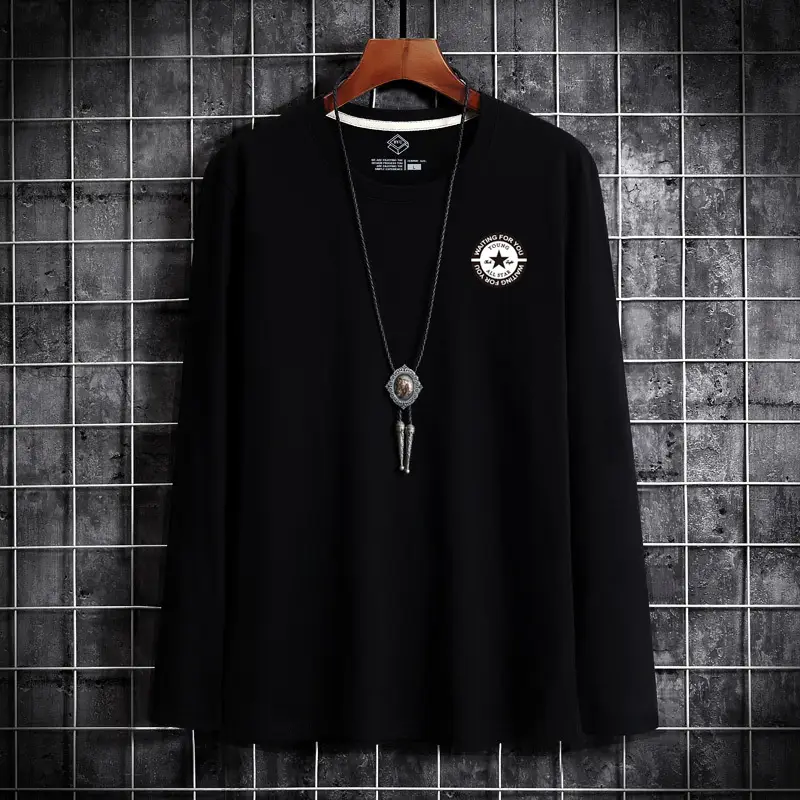 Men Grey Long Sleeve T-Shirt with Logo - Image 2