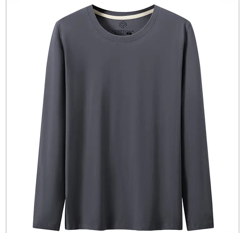 Men Grey Long Sleeve T-Shirt with Logo — feature 5
