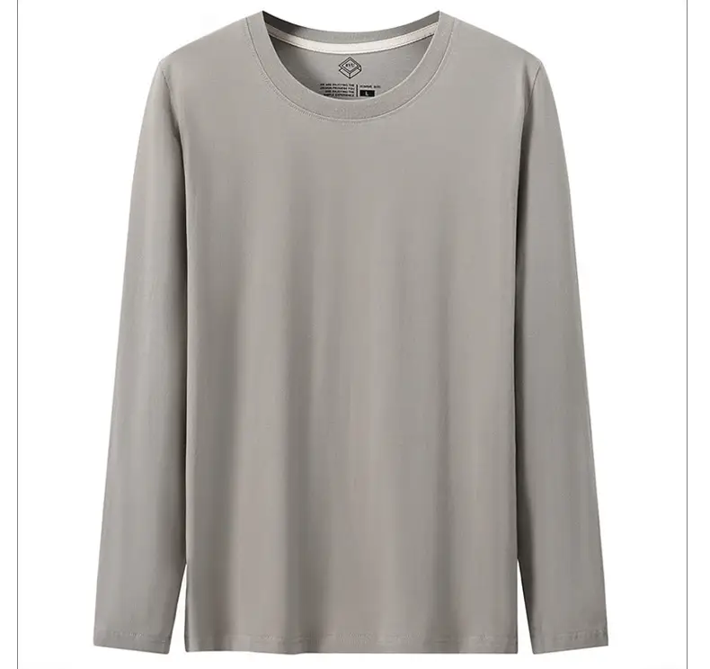 Men Grey Long Sleeve T-Shirt with Logo — feature 7