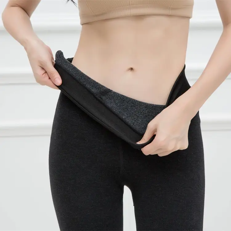 Slim Fit Black Fleece Lined High Waist Leggings - Image 5