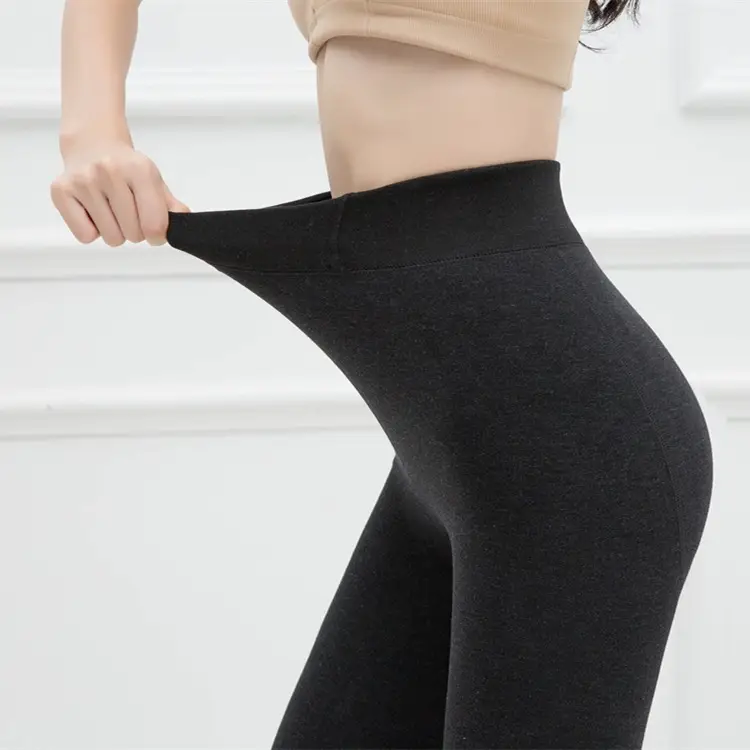 Slim Fit Black Fleece Lined High Waist Leggings - Image 6