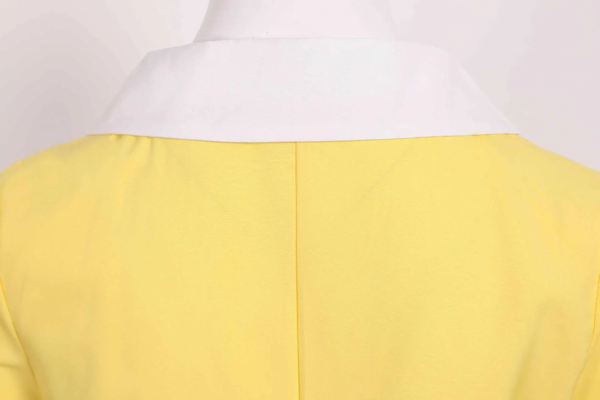 Yellow Short-Sleeve Swing Dress for Women — feature 10