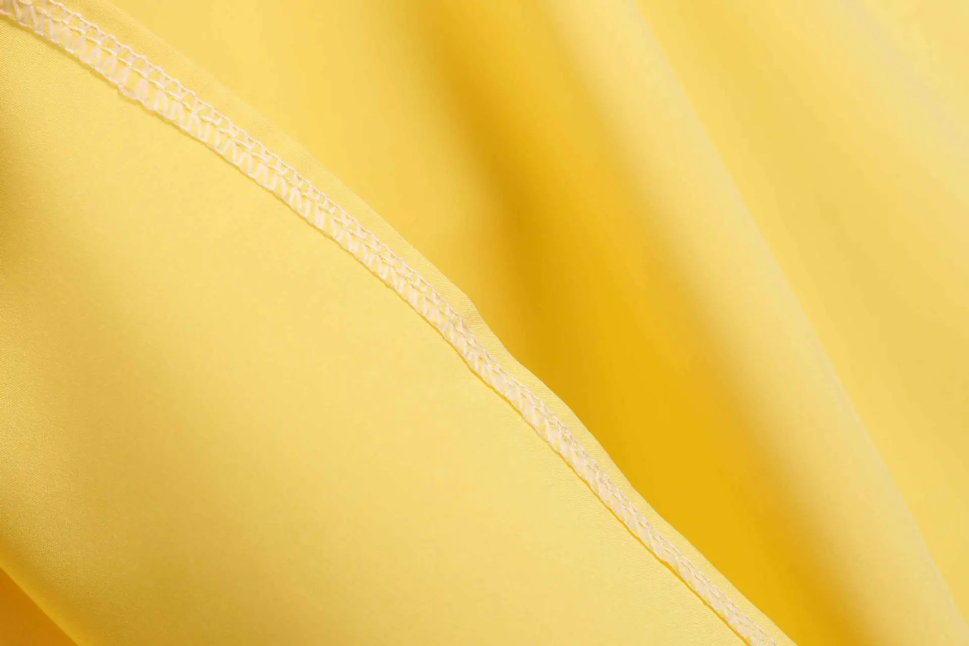 Yellow Short-Sleeve Swing Dress for Women — feature 8