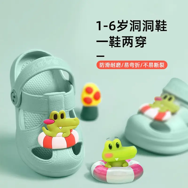 Pink Cartoon Croc Sandals for Girls Toddlers
