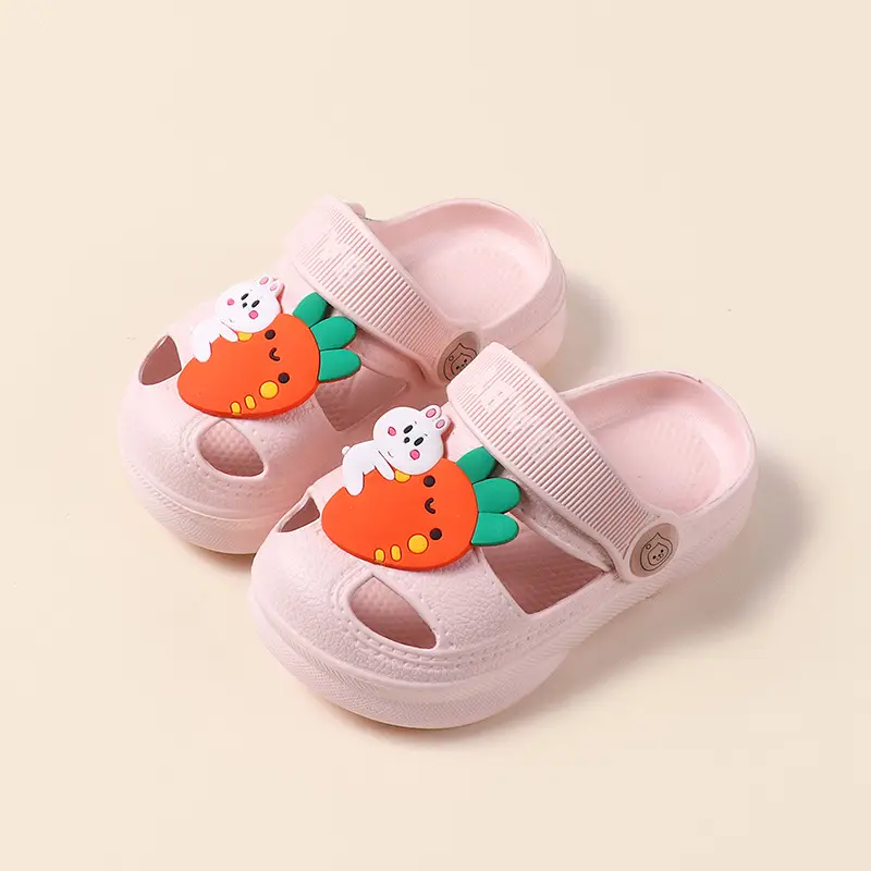Pink Cartoon Croc Sandals for Girls Toddlers