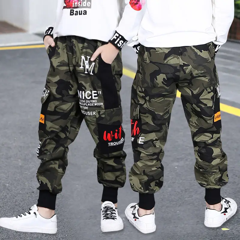 Boys Camouflage Pants Autumn 2024 Trendy Loose Sports Style - Image 3