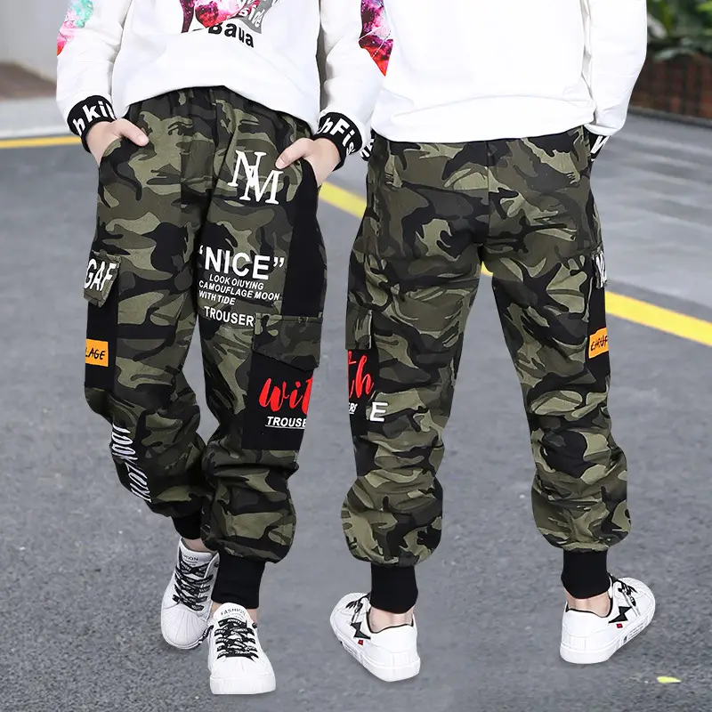 Boys Camouflage Pants Autumn 2024 Trendy Loose Sports Style - Image 5