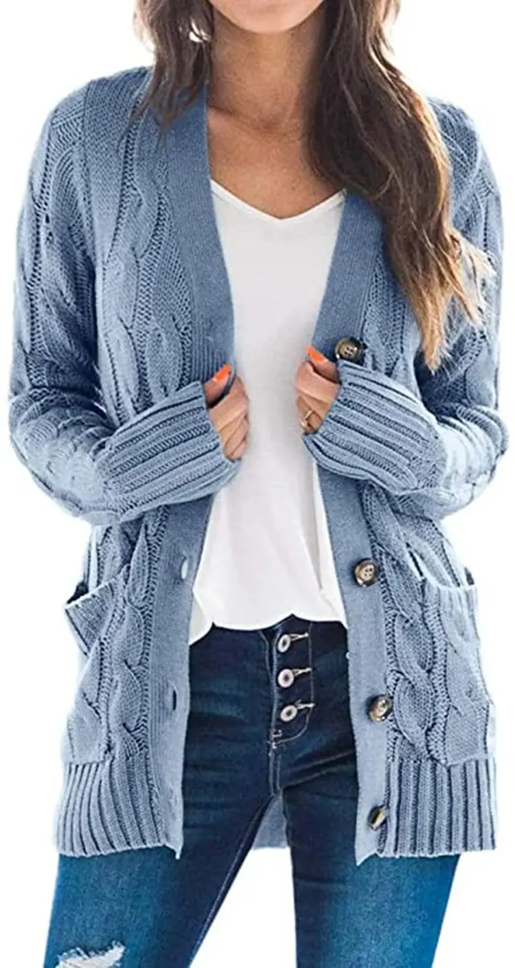 2025 Knitwear Women's V Neck Cardigan Jacket - Image 7