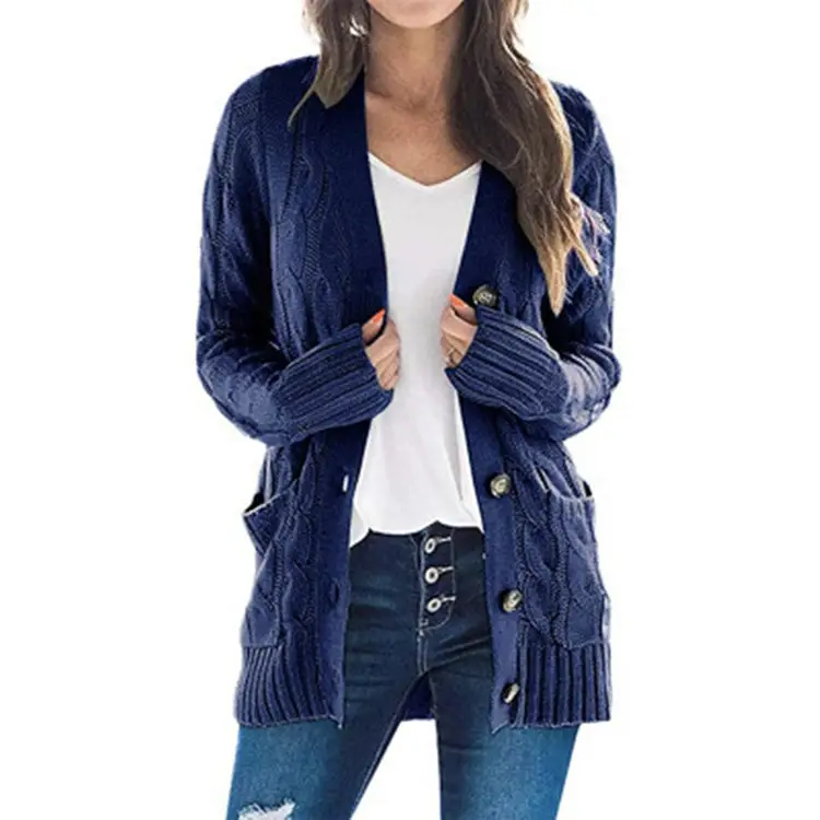 2025 Knitwear Women's V Neck Cardigan Jacket - Image 12