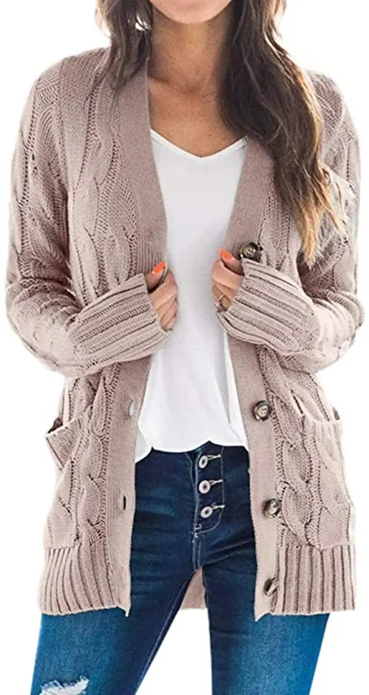 2025 Knitwear Women's V Neck Cardigan Jacket - Image 2