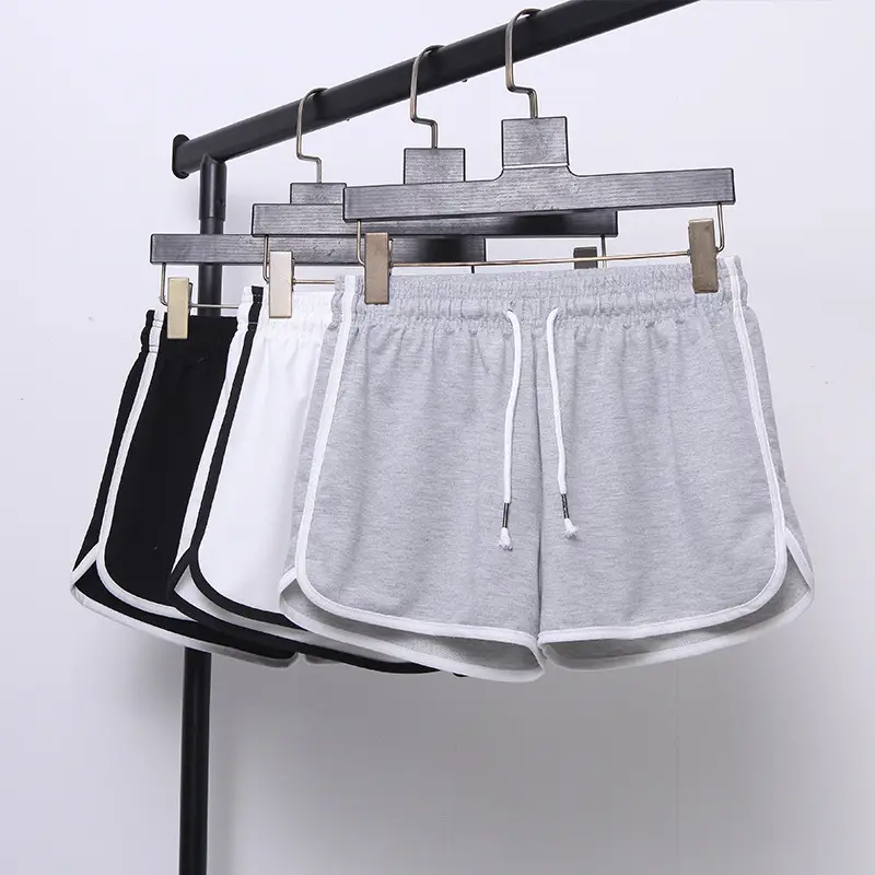 Women's Pink Elastic Waist Sports Shorts — feature 11