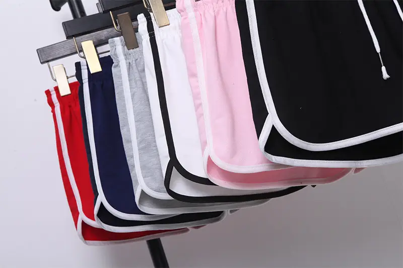 Women's Pink Elastic Waist Sports Shorts — feature 15