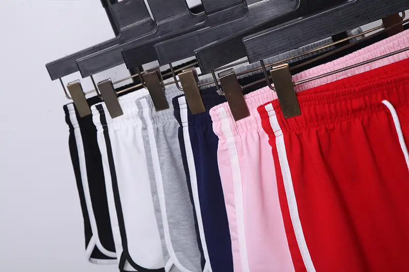 Women's Pink Elastic Waist Sports Shorts — feature 16
