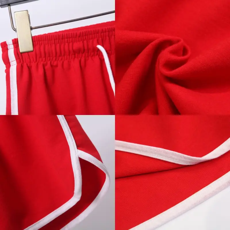 Women's Pink Elastic Waist Sports Shorts — feature 17