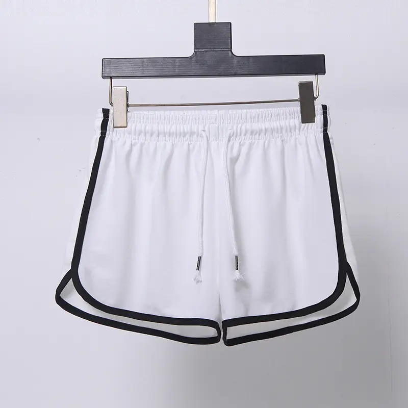 Women's Pink Elastic Waist Sports Shorts — feature 4