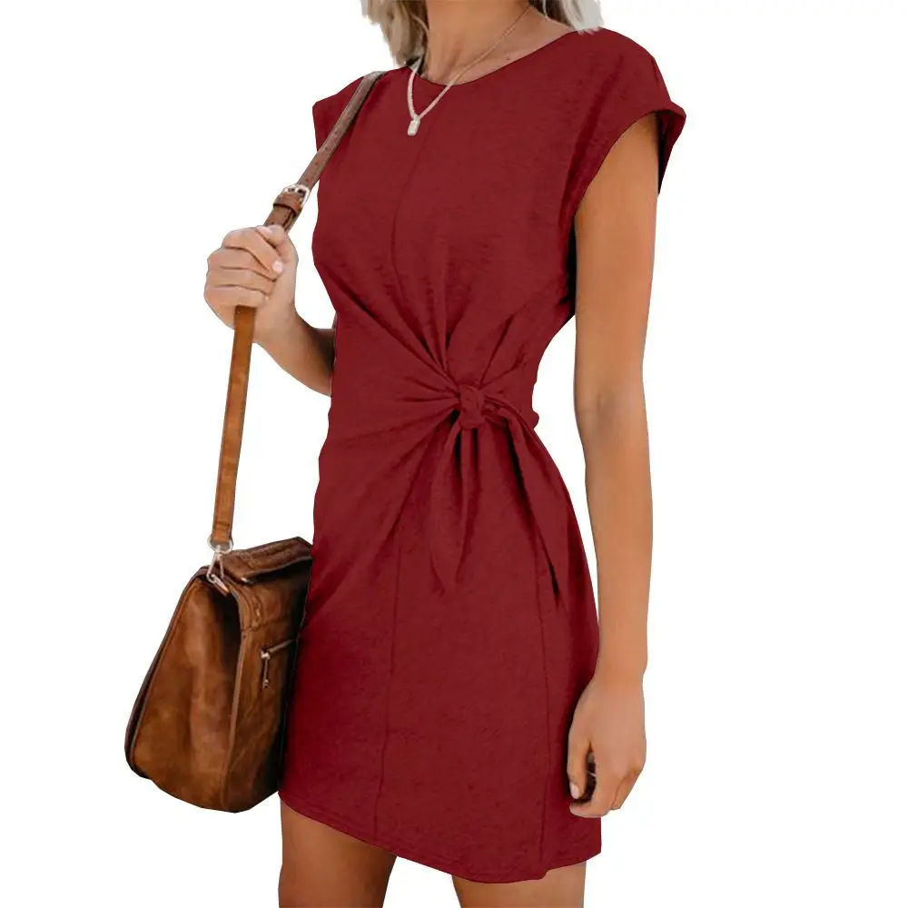 Women Grey Tie-Wristed Crossbody Dress - Image 9