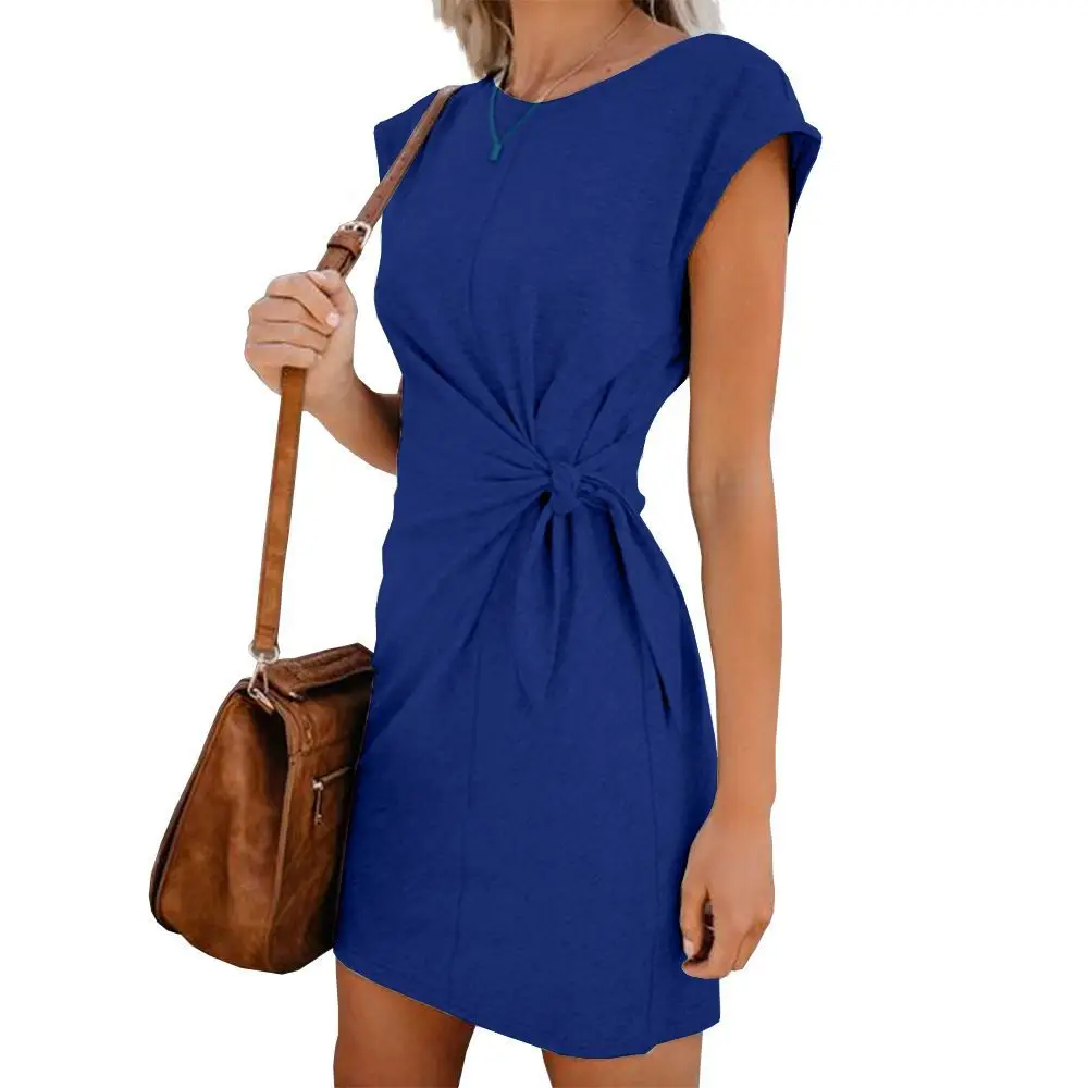 Women Grey Tie-Wristed Crossbody Dress - Image 4