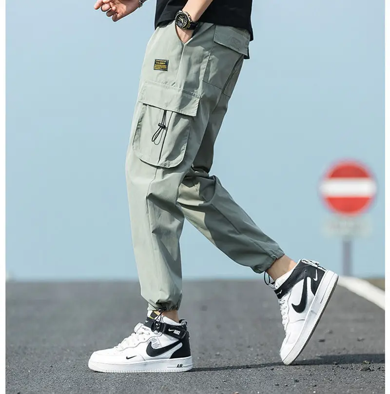 Men's Black Korean Style Loose Leg Pants - Image 5