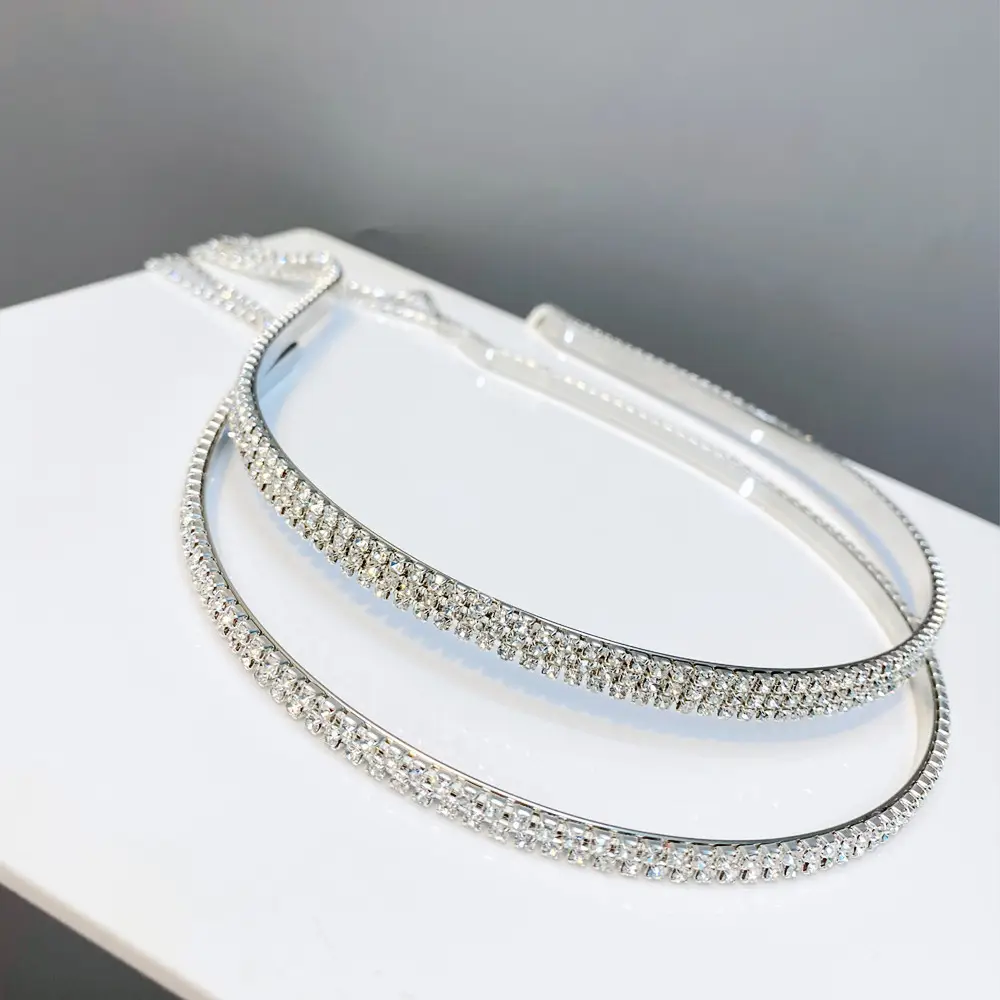 Rhinestone Hair Hoop with Tassel for Women