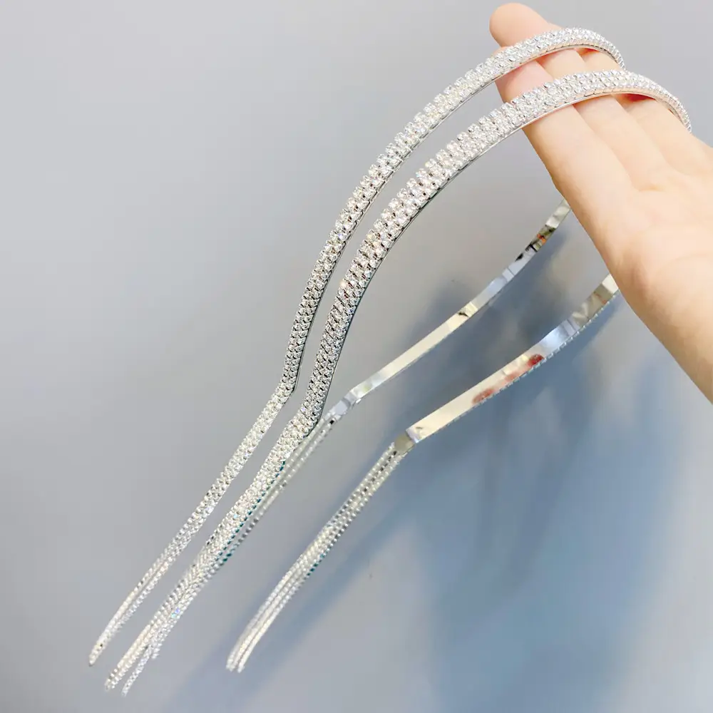Rhinestone Hair Hoop with Tassel for Women