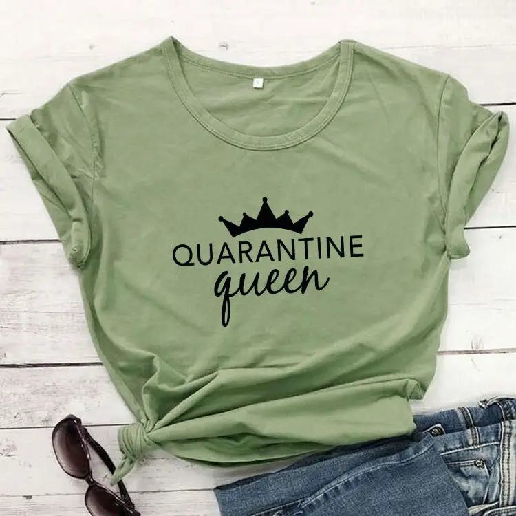 Maroon Quarantine Queen T-Shirt Short Sleeve