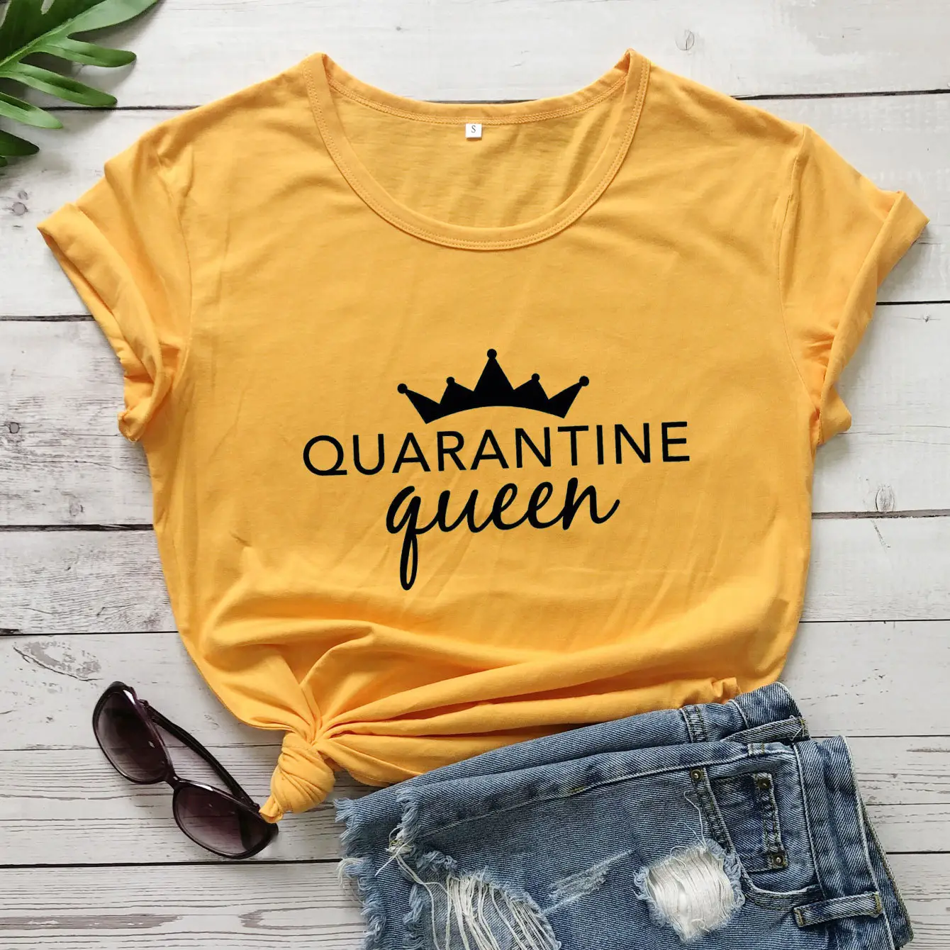 Maroon Quarantine Queen T-Shirt Short Sleeve