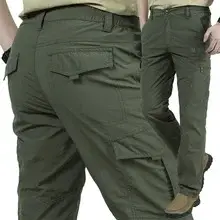 Men Cargo Shorts Tan Black Large — feature 21