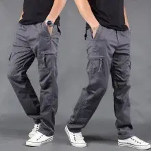 Men Cargo Shorts Tan Black Large — feature 9