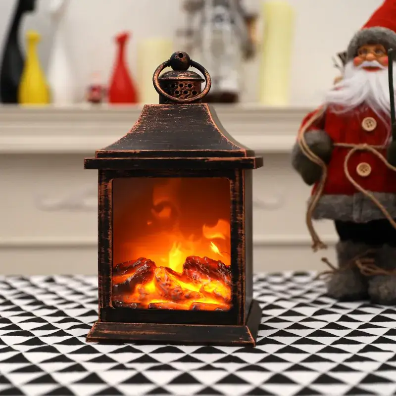 Christmas Fireplace Light 25cm Decorative Lamp