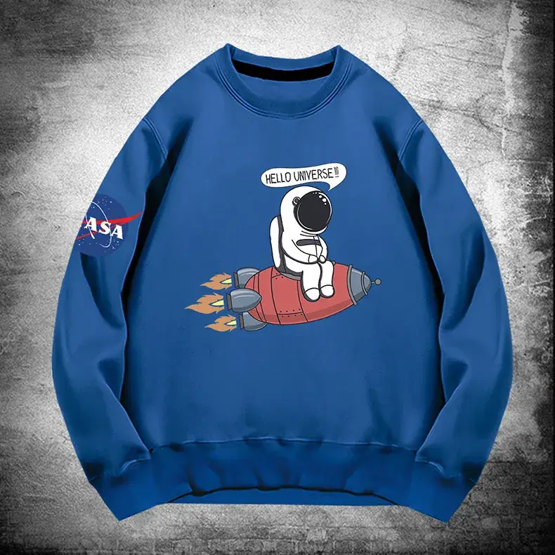 Men NASA Astronaut Crewneck Sweater Orange - Image 14