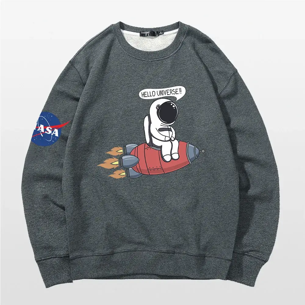 Men NASA Astronaut Crewneck Sweater Orange - Image 8