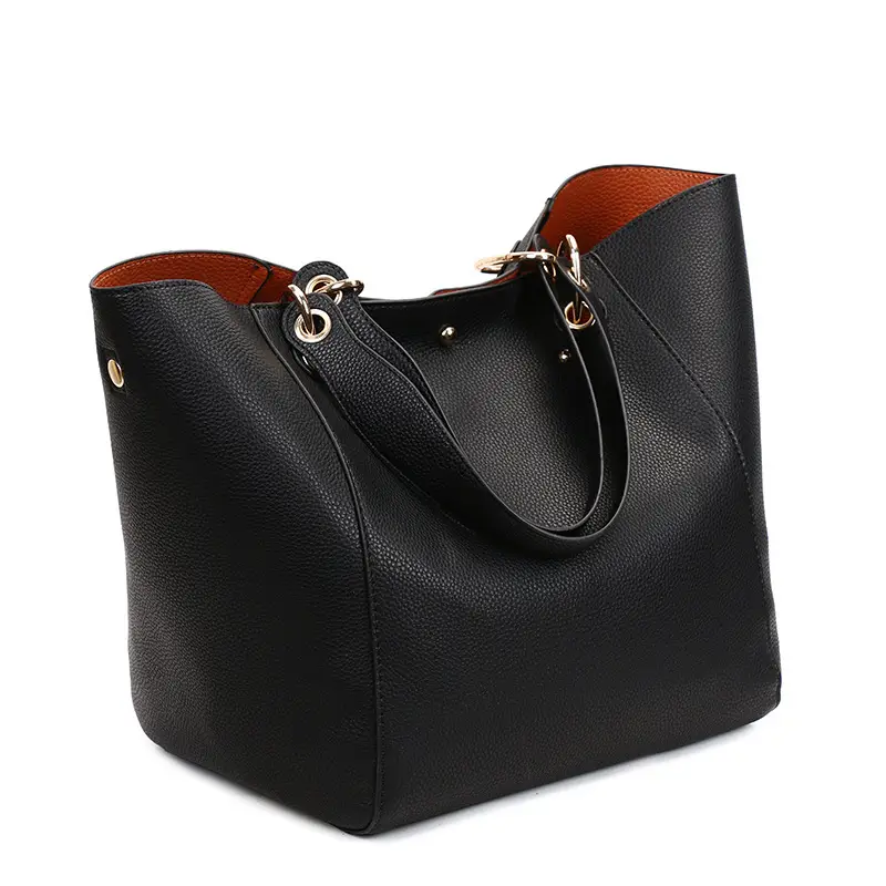 Black Leather Shoulder Bag for Women 2020