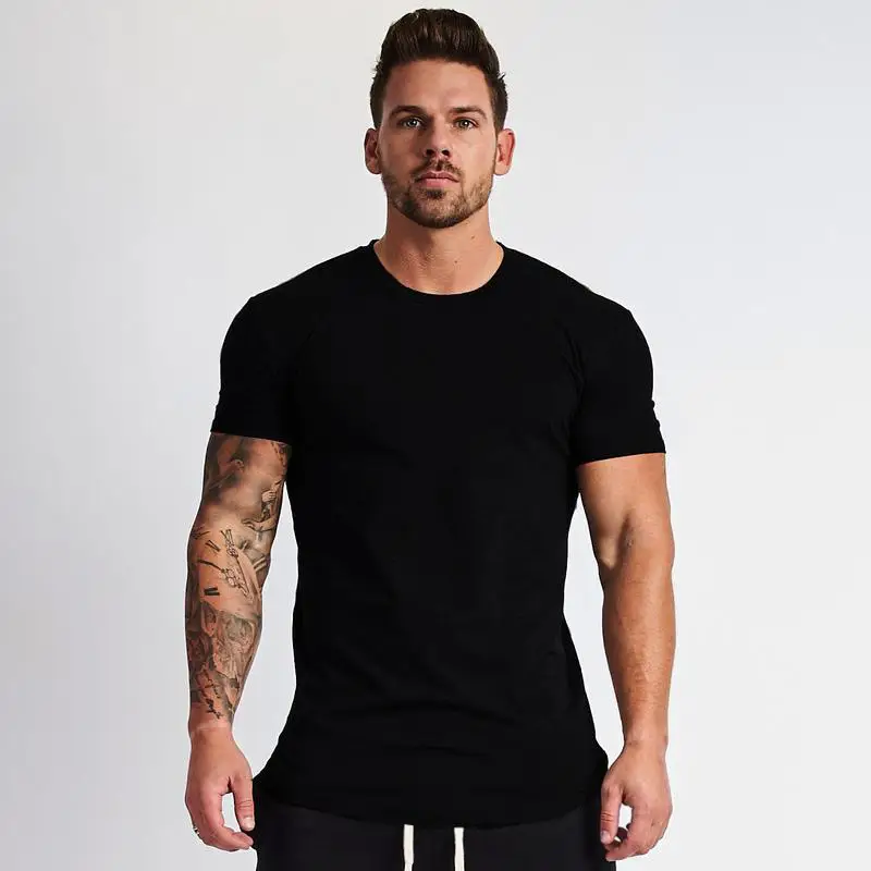 Men Grey Slim Fit T-Shirt Short Sleeve Casual Wear